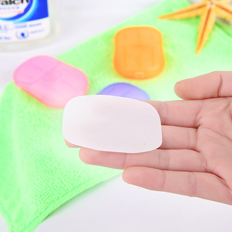 Factory Direct Supply Outdoor Disposable Hand Washing Soap Slice Boxed Soap Sheet Portable Travel Soap Flake Soap Flakes