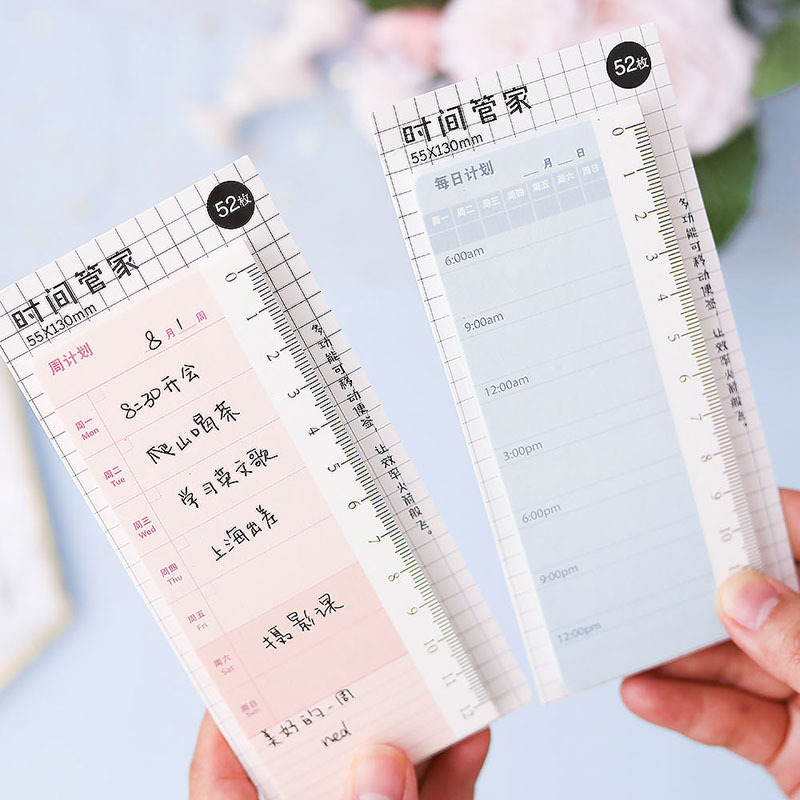 Fresh Time Manager Series Sticky Notepad Learning Memo Reminder Notepad Notebook Note Sticker