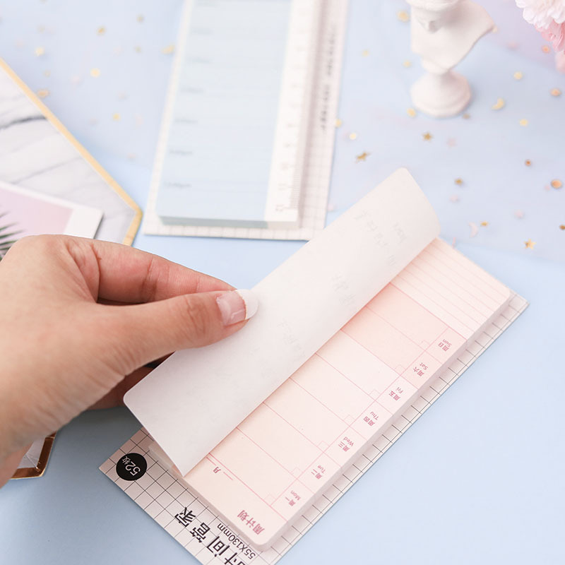 Fresh Time Manager Series Sticky Notepad Learning Memo Reminder Notepad Notebook Note Sticker