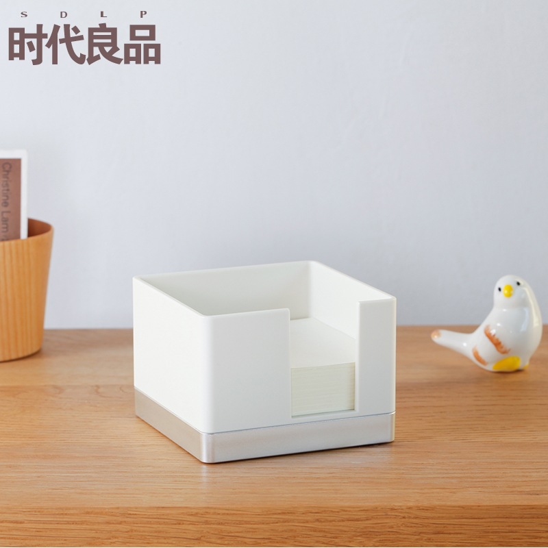 New Square Note Paper Storage Box Creative PS Material Office Storage High-End Simple Memo Pad SD-2333