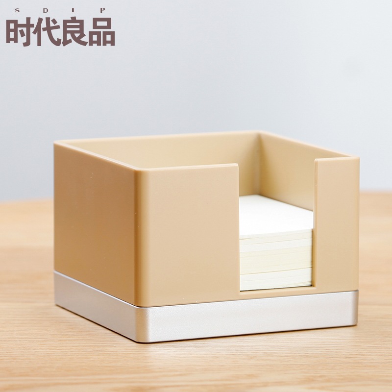 New Square Note Paper Storage Box Creative PS Material Office Storage High-End Simple Memo Pad SD-2333
