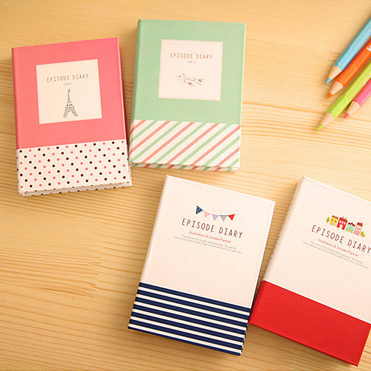Creative Cute Hard Shell Notepad Fresh Style Set Sticky Note Memo Set Student Stationery with Pen