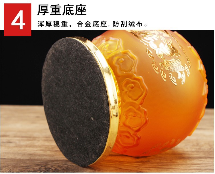 Buddha Worshiping Lamp Chinese Character Fo Lotus Lantern Household Lamp Buddha Lamp Butter Lamp Holder Buddha Front Candlestick Liquid Oil Lamp