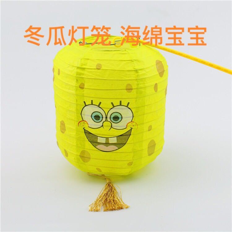 Festive Lantern Children&#039;s Folding Light Luminous Toy Paper Ornament Chinese Lantern Atmosphere Color Paper Lantern