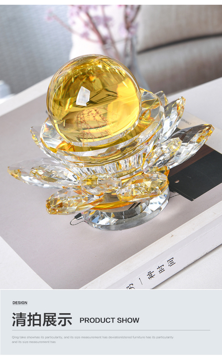 Rotatable Crystal Lotus Candlestick with Ball Counter Decoration Home Chinese Buddhist Buddha Lotus Lantern Rotatable Crystal Lotus Candlestick with Ball Counter Decoration Home Chinese Buddhist Buddha Lotus Lantern