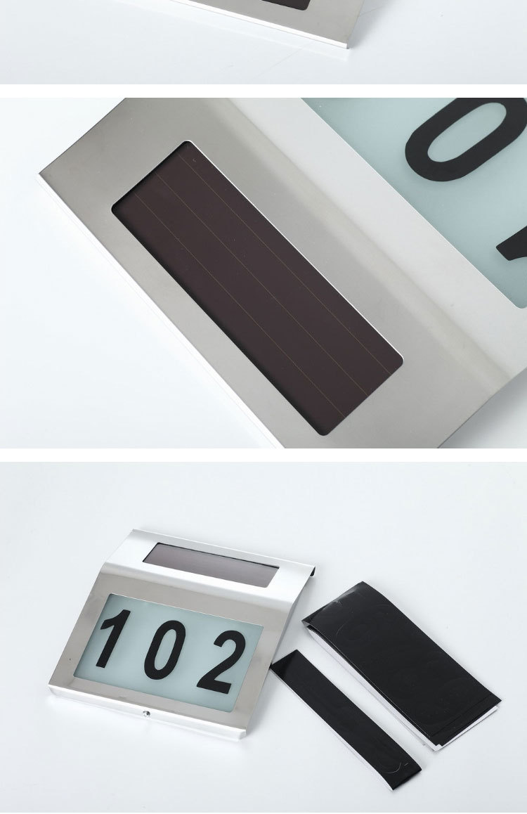 LED Solar Outdoor Waterproof Digital Doorplate Lamp Wall Lamp Address Indication Number Plate Wall Lamp LED Solar Outdoor Waterproof Digital Doorplate Lamp Wall Lamp Address Indication Number Plate Wall Lamp