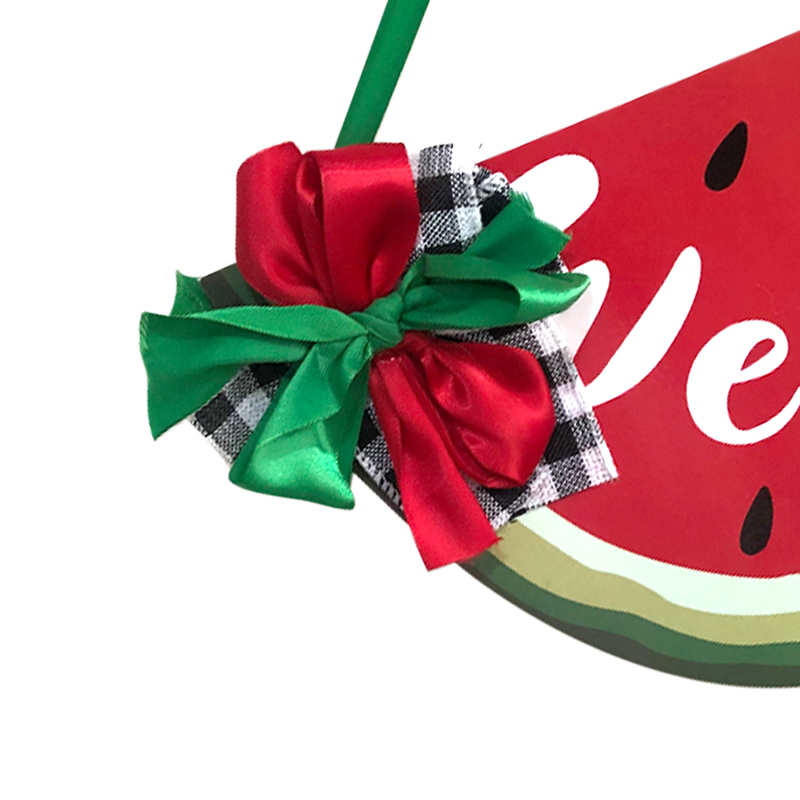 Summer Party Decoration Hawaiian Home Decoration Watermelon Welcome Wooden Door Hanging Doorplate