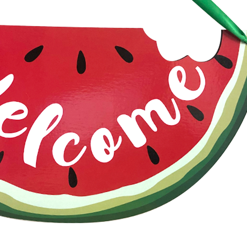 Summer Party Decoration Hawaiian Home Decoration Watermelon Welcome Wooden Door Hanging Doorplate