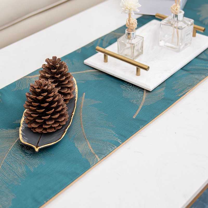 Table Runner Bed Runner Light Luxury Jacquard Tassel Dining Table Table Towel European American Restaurant Model Room Soft Decoration Coffee Table Tablecloth Table Runner Bed Runner Light Luxury Jacquard Tassel Dining Table Table Towel European American Restaurant Model Room Soft Decoration Coffee Table Tablecloth