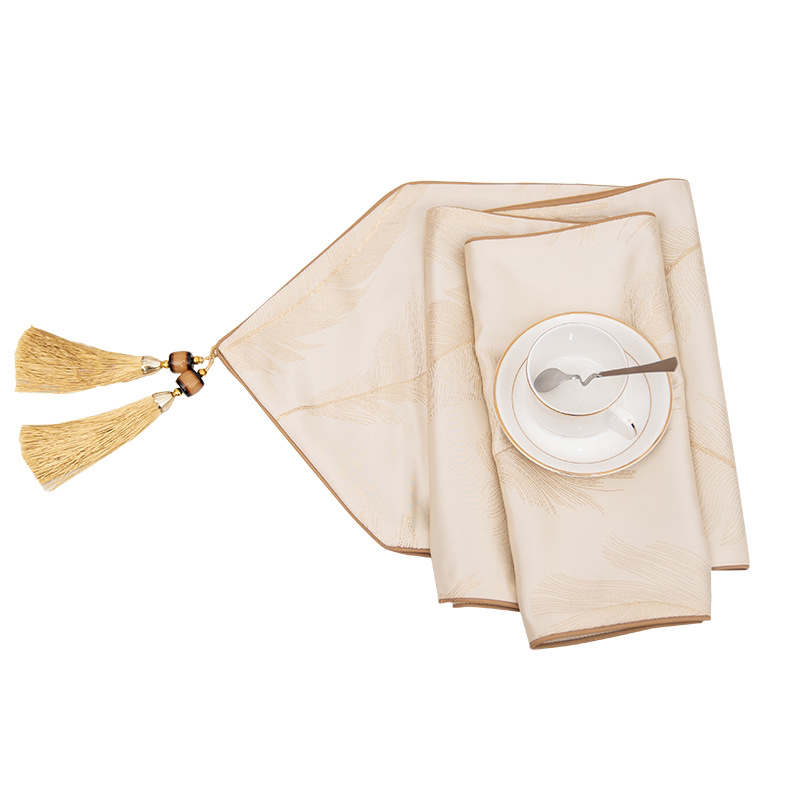 Table Runner Bed Runner Light Luxury Jacquard Tassel Dining Table Table Towel European American Restaurant Model Room Soft Decoration Coffee Table Tablecloth Table Runner Bed Runner Light Luxury Jacquard Tassel Dining Table Table Towel European American Restaurant Model Room Soft Decoration Coffee Table Tablecloth