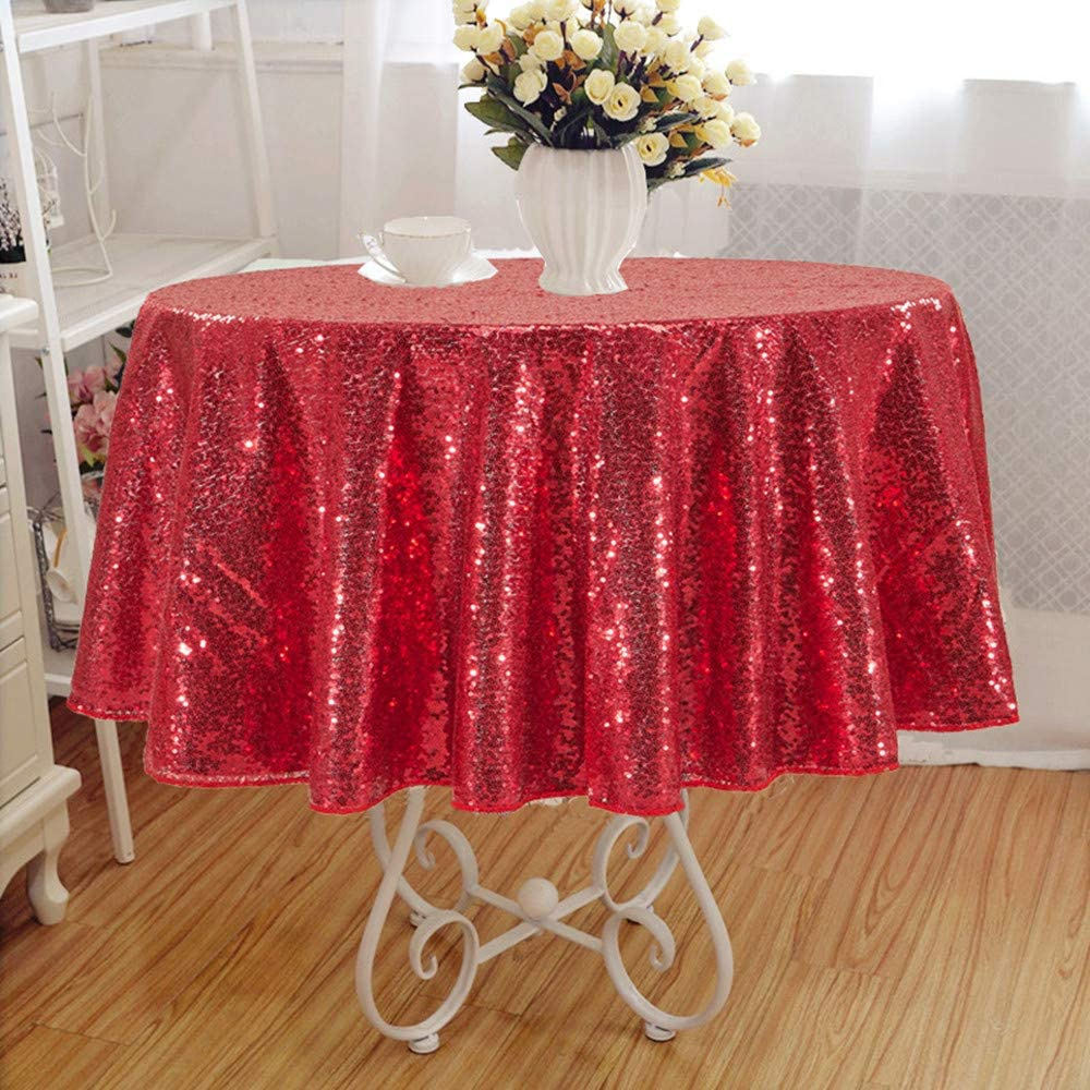 Popular Ins Cross-Border Nordic Tablecloth Hotel Restaurant Decoration Solid Color Embroidered Golden, round Tablecloth Sequin Tablecloth Popular Ins Cross-Border Nordic Tablecloth Hotel Restaurant Decoration Solid Color Embroidered Golden, round Tablecloth Sequin Tablecloth