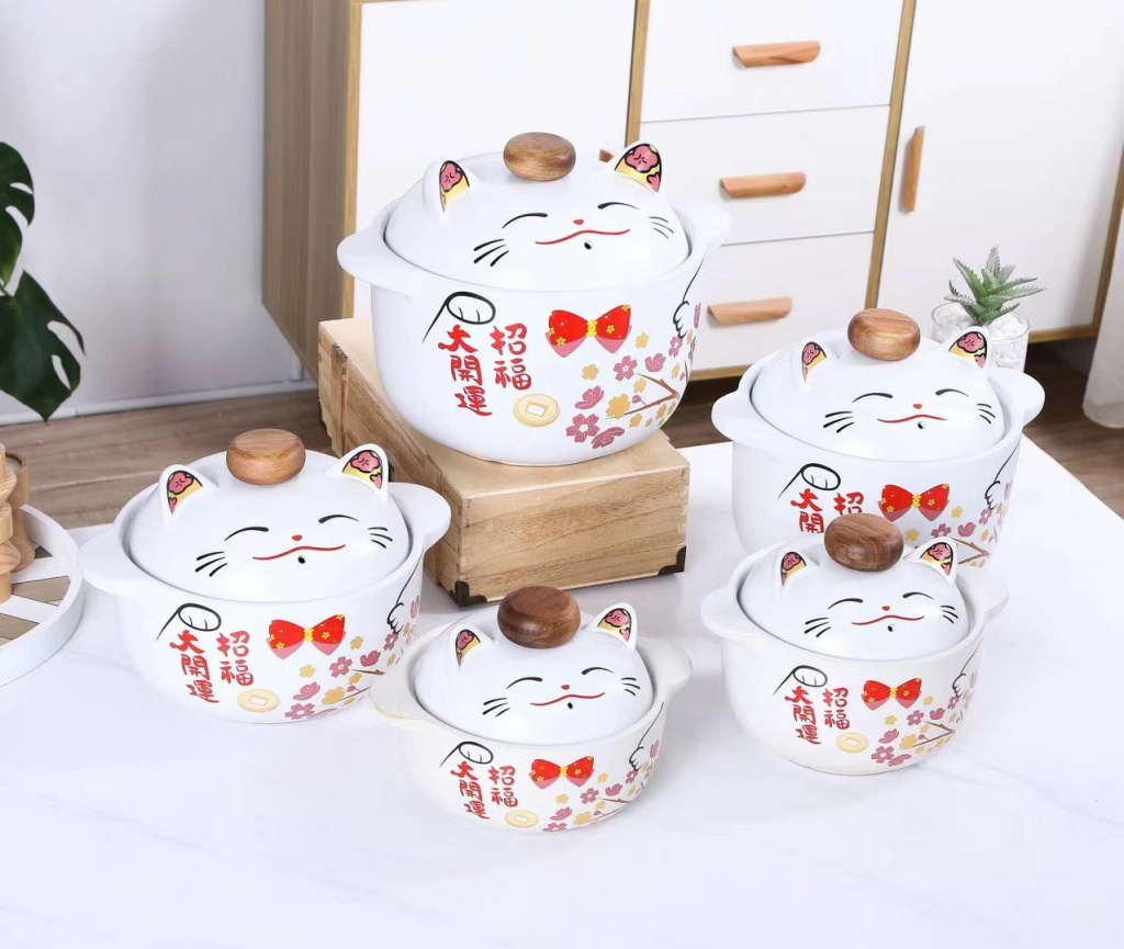 New Soup Pot Single Lucky Cat Fortune Rolling Series Ceramic Soup Pot Single Color Box Packaging Wedding Favors New Soup Pot Single Lucky Cat Fortune Rolling Series Ceramic Soup Pot Single Color Box Packaging Wedding Favors