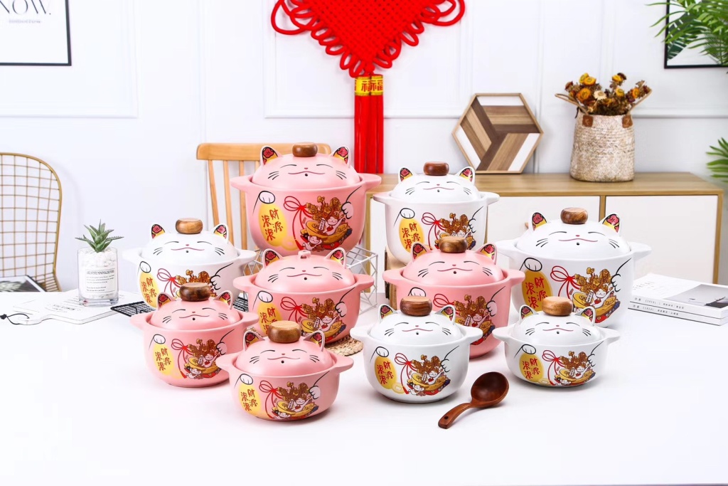 New Soup Pot Single Lucky Cat Fortune Rolling Series Ceramic Soup Pot Single Color Box Packaging Wedding Favors New Soup Pot Single Lucky Cat Fortune Rolling Series Ceramic Soup Pot Single Color Box Packaging Wedding Favors