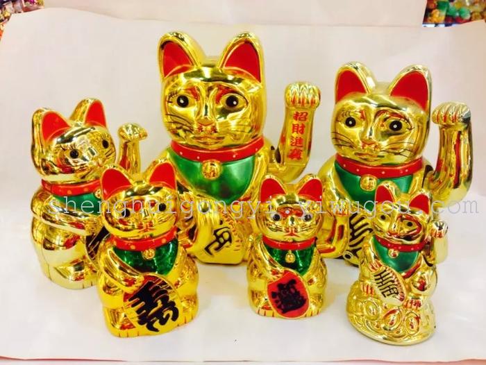 Lucky cat cat cat plastic electric hand waving Feng Shui Fortune Cat ornaments business gifts Lucky cat cat cat plastic electric hand waving Feng Shui Fortune Cat ornaments business gifts