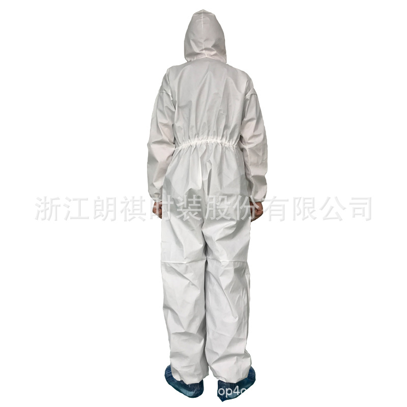 Shuangbai List Factory in Zhejiang Province sells one-piece medical protective clothing with cap medical isolation clothing