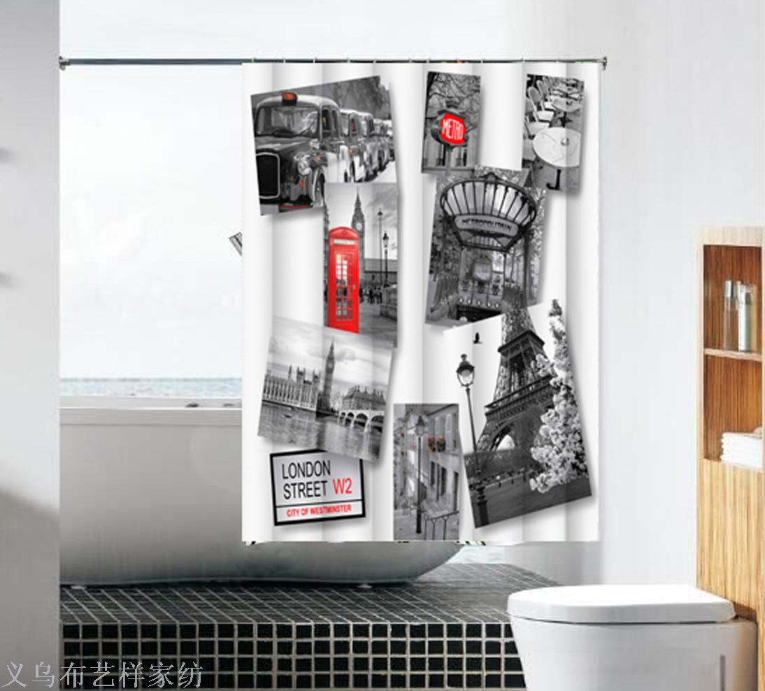 Factory direct sales of the bath curtain printing curtains wholesale stock wholesale Factory direct sales of the bath curtain printing curtains wholesale stock wholesale
