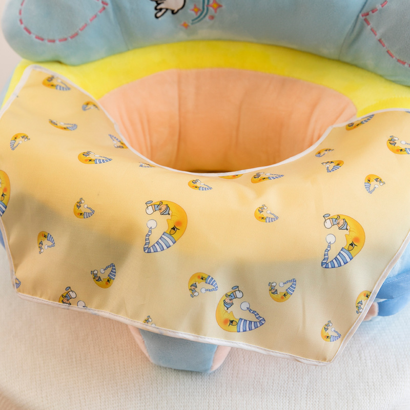 New Crown Rattle Learning Seat Baby Dining-Table Chair plus Bell Children's Plush Toys Sample Customization Manufacturer