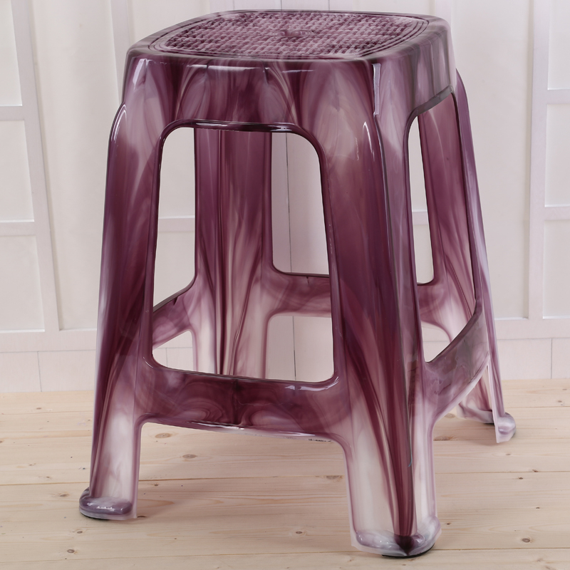 High imitation jade stools plastic stool new transparent green bench plastic chair dining stool.