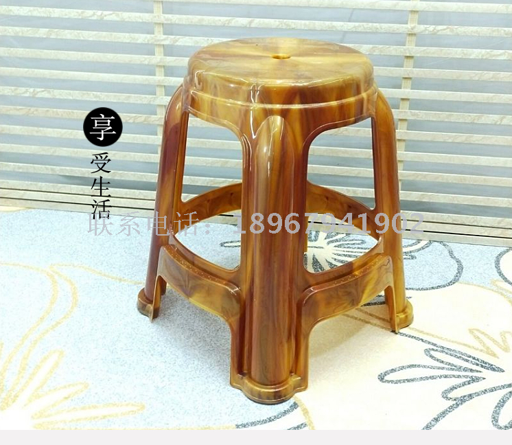 High imitation jade stools plastic stool new transparent green bench plastic chair dining stool.