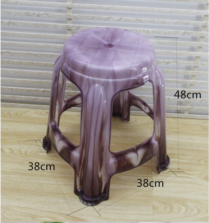 High imitation jade stools plastic stool new transparent green bench plastic chair dining stool.