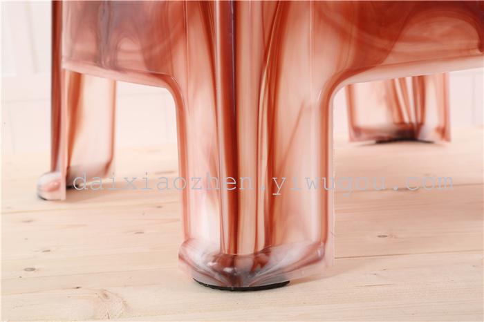 High imitation jade stools plastic stool new transparent green bench plastic chair dining stool.