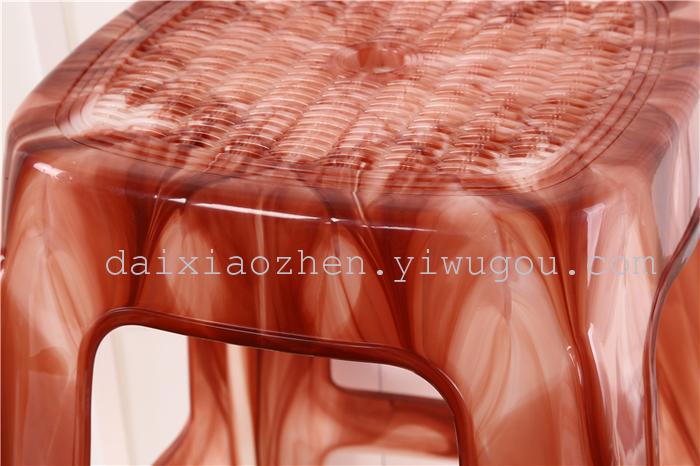 High imitation jade stools plastic stool new transparent green bench plastic chair dining stool.
