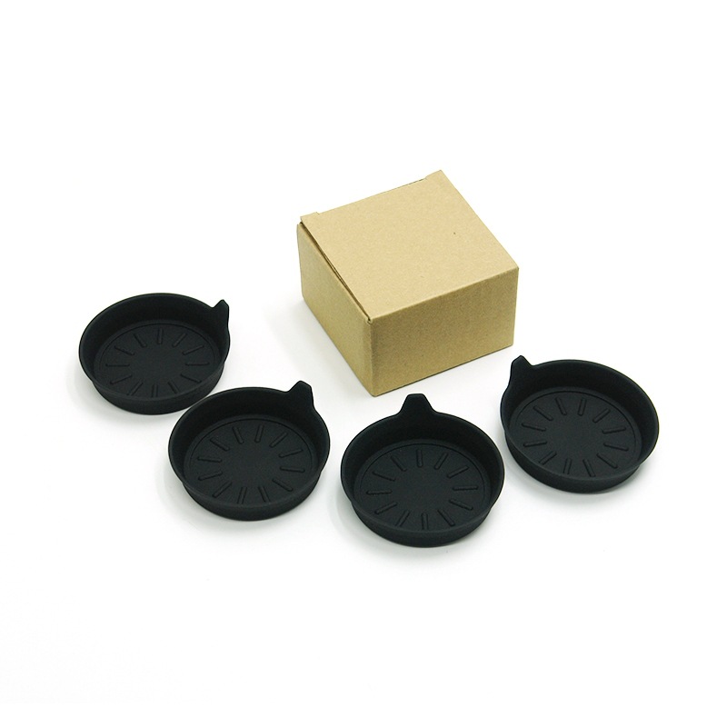 Amazon Hot Sale Car Accessories Coaster Car Supplies Skimming Modeling Cup Slot Pad Shockproof Silicone Cup Holder