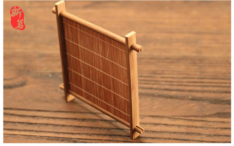  Well-Shaped Coaster Bamboo Carbonized Kung Fu Tea Mat Bamboo Mat Foreign Trade Bamboo Coaster Cup Saucer