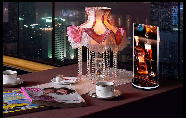KTV restaurant tea bar bar wine menu rotating menu order table card sign