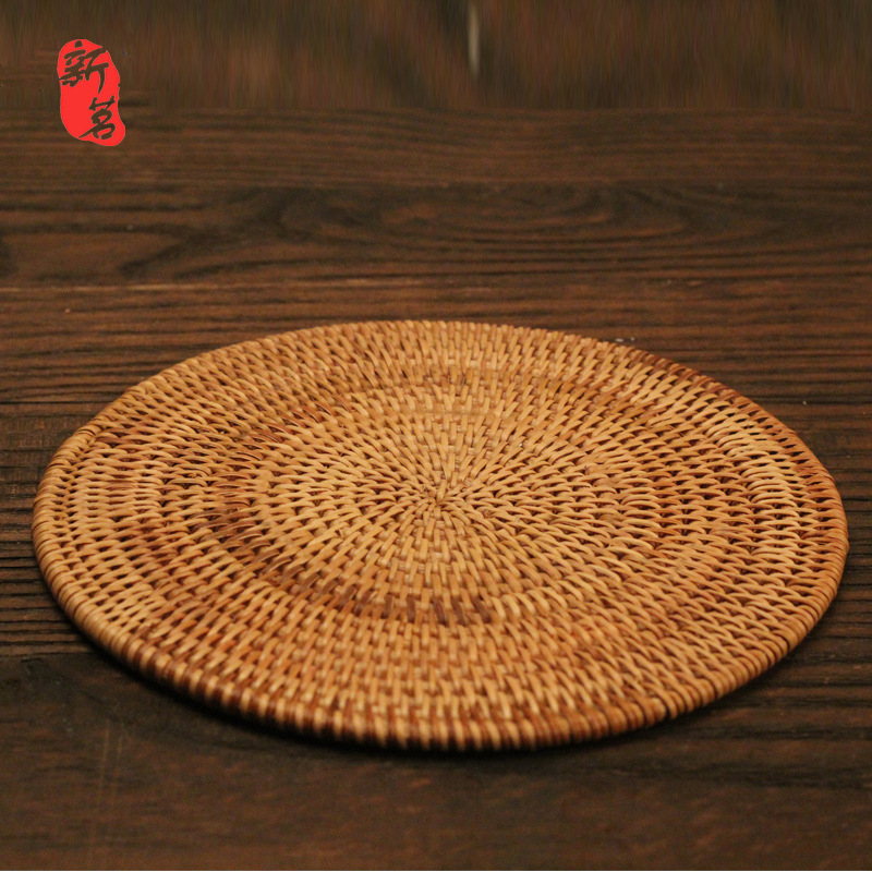 Vietnam Rattan Coaster Tea Cup Mat Pot Mat Cup Saucer Rattan Mat Set Handmade 