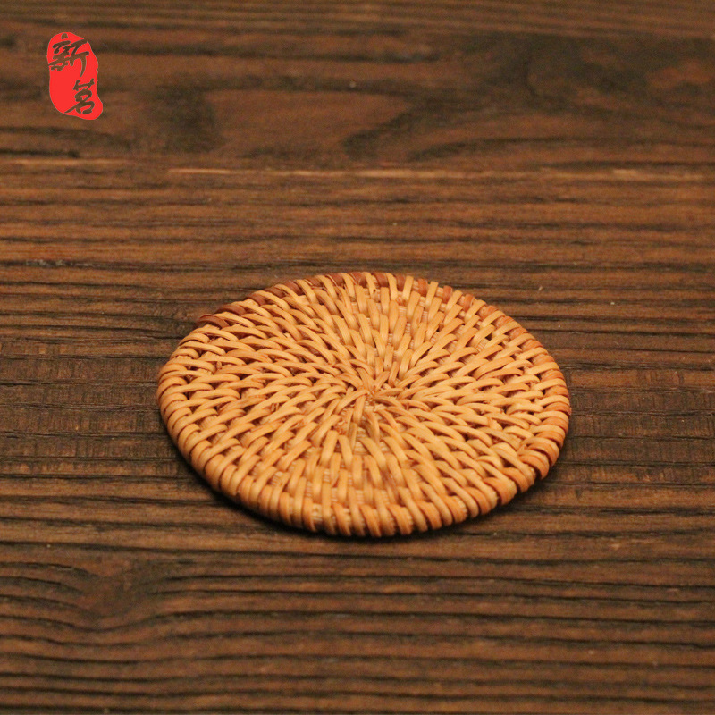 Vietnam Rattan Coaster Tea Cup Mat Pot Mat Cup Saucer Rattan Mat Set Handmade 