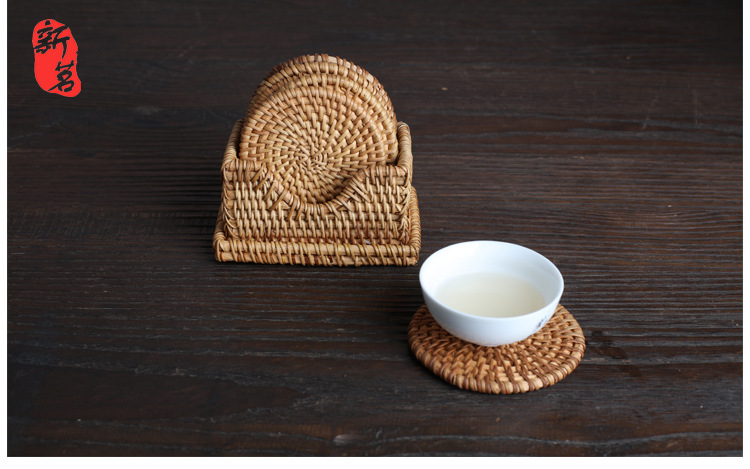 Vietnam Rattan Coaster Tea Cup Mat Pot Mat Cup Saucer Rattan Mat Set Handmade Vietnam Rattan Coaster Tea Cup Mat Pot Mat Cup Saucer Rattan Mat Set Handmade