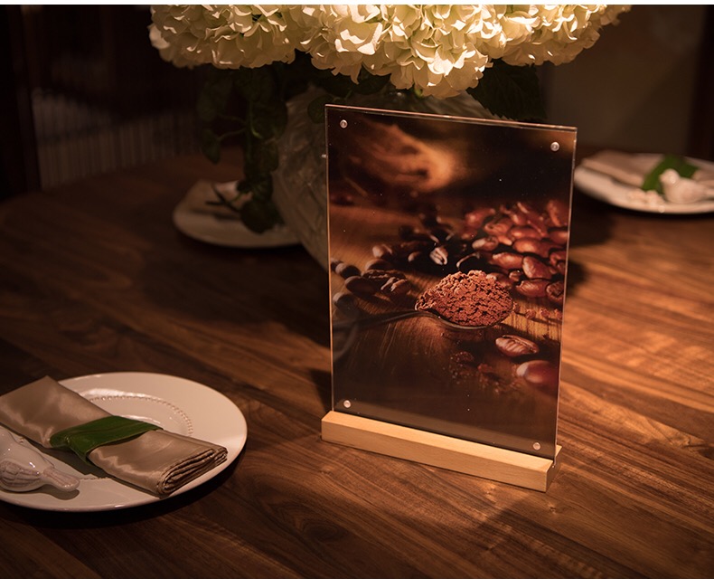 A4/A5/A6 Log Table Card Double-Sided Coffee Restaurant A4/A5/A6 Log Table Card Double-Sided Coffee Restaurant