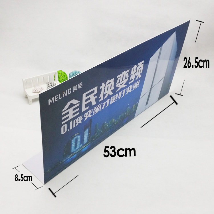 Table Card Manufacturers Provide PVC Advertising Board PVC Bar Table Sign Standing Plate