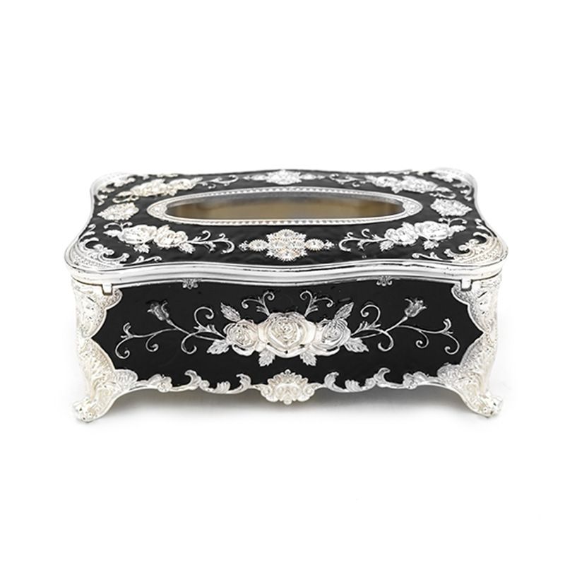 High-grade zinc alloy paper towel box rose metal paper towel box hotel household articles the living room displays a gift High-grade zinc alloy paper towel box rose metal paper towel box hotel household articles the living room displays a gift