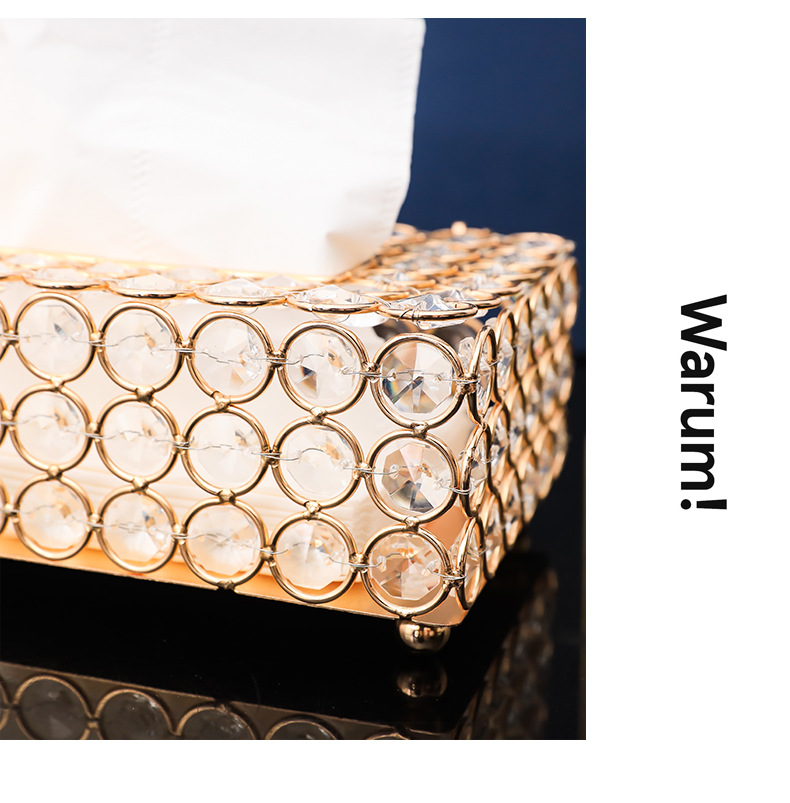 Nordic Light Luxury Crystal Tissue Box Creative Dining Table European Living Room Home Luxury Paper Extraction Box Storage Decorations Nordic Light Luxury Crystal Tissue Box Creative Dining Table European Living Room Home Luxury Paper Extraction Box Storage Decorations