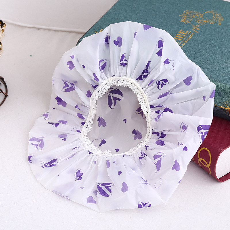 Foreign trade original single new lady plus thick waterproof shower cap quick sell  cap disposable toiletries.
