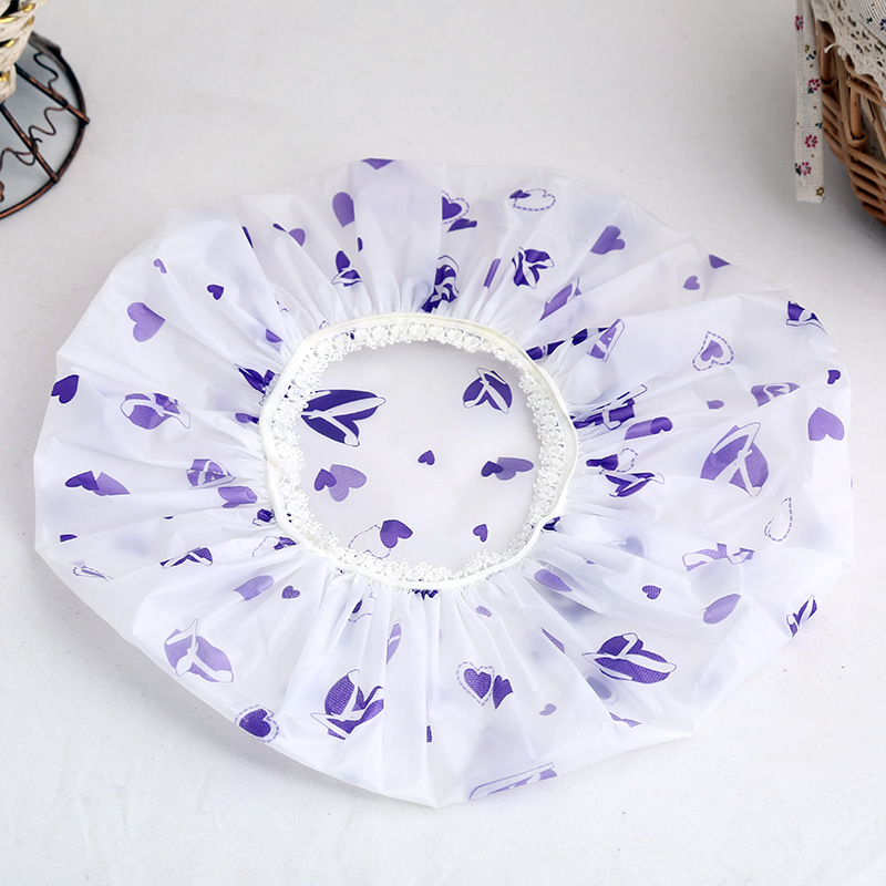 Foreign trade original single new lady plus thick waterproof shower cap quick sell  cap disposable toiletries.