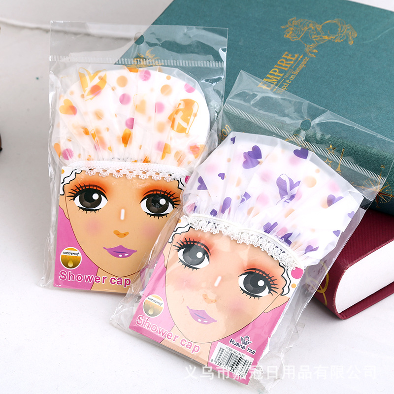 Foreign trade original single new lady plus thick waterproof shower cap quick sell cap disposable toiletries. Foreign trade original single new lady plus thick waterproof shower cap quick sell cap disposable toiletries.