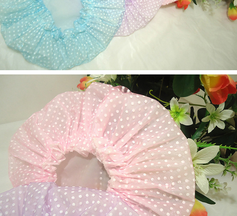 Double mesh yarn PEVA adult waterproof shower cap kitchen make-up home essential general bath bath hood Double mesh yarn PEVA adult waterproof shower cap kitchen make-up home essential general bath bath hood