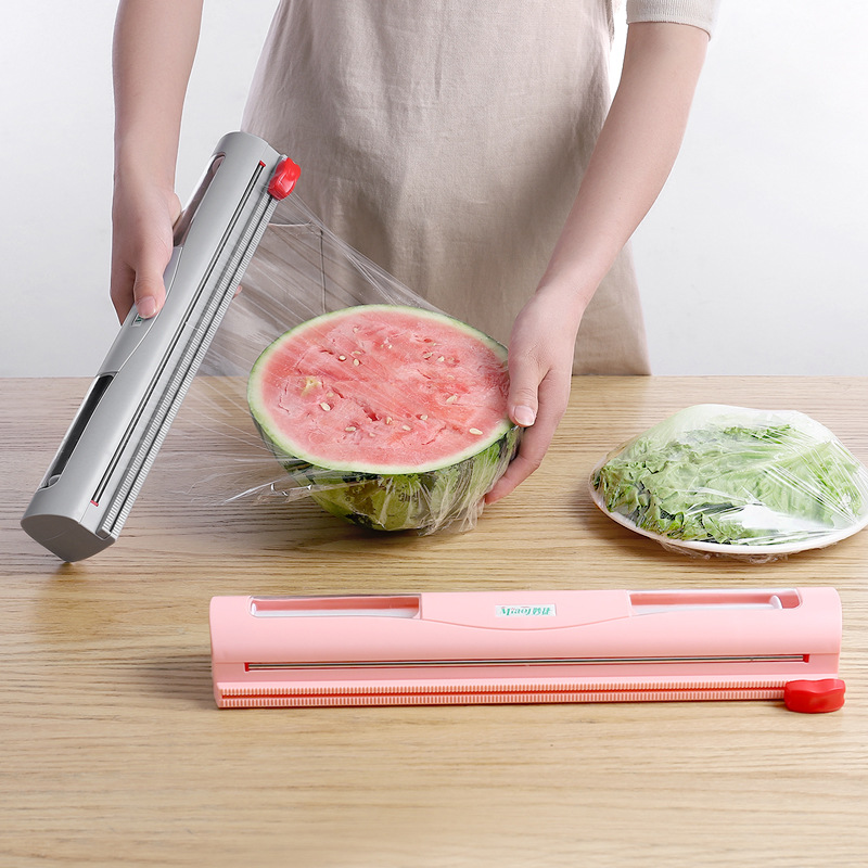Wrap Cutter Kitchen Magnetic WallMounted Plastic Wrap Preservative Film Storage Cutting Box One Piece Dropshipping