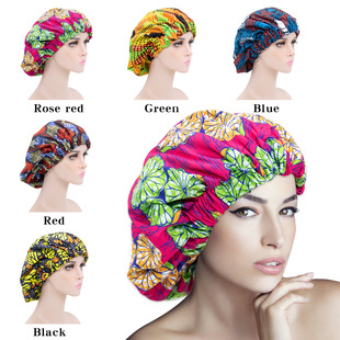 New Wide Brim Solid Color Nightcap Women's Fashion Stretch Shower Cap Satin Pile Cap Wash Hat Factory Direct Sales New Wide Brim Solid Color Nightcap Women's Fashion Stretch Shower Cap Satin Pile Cap Wash Hat Factory Direct Sales