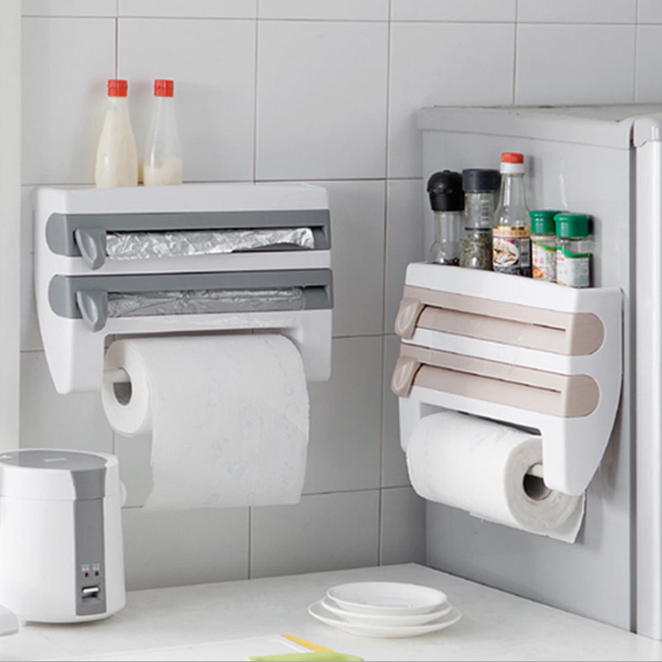 Refrigerator Wall-Mounted Punch-Free Plastic Wrap Cutter Refrigerator Wall-Mounted Punch-Free Plastic Wrap Cutter