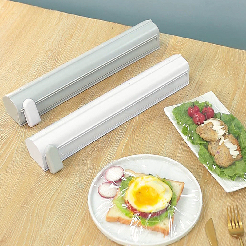 Plastic Wrap Cutter Back Magnet Magnetic Adjustable Slip Knife Type Cling Film Cutting Box CrossBorder New Arrival