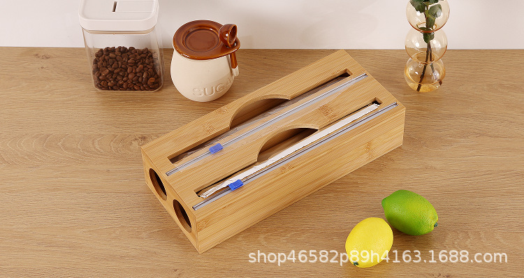Packaging Dispenser with Cutter Aluminized Paper Plastic Wrap Dispenser Kitchen Drawer Wall Hanging Storage Storage Box