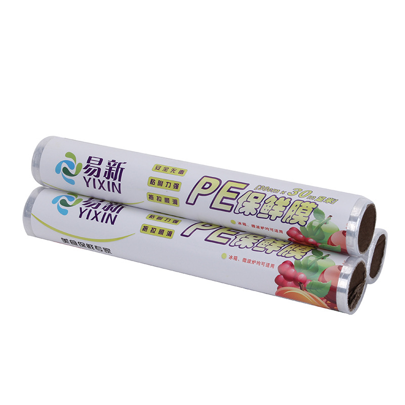Factory Direct Sales Wholesale Food and Fruit PE Refrigerator Plastic Wrap 30M * 30cm Household Supplies Supply