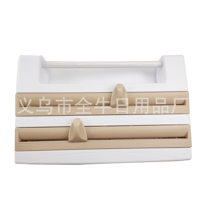 Foreign Trade Kitchen WallMounted Tin Foil Oil Paper Cutter Storage Rack Storage Rack Plastic Wrap Cutter Storage Box