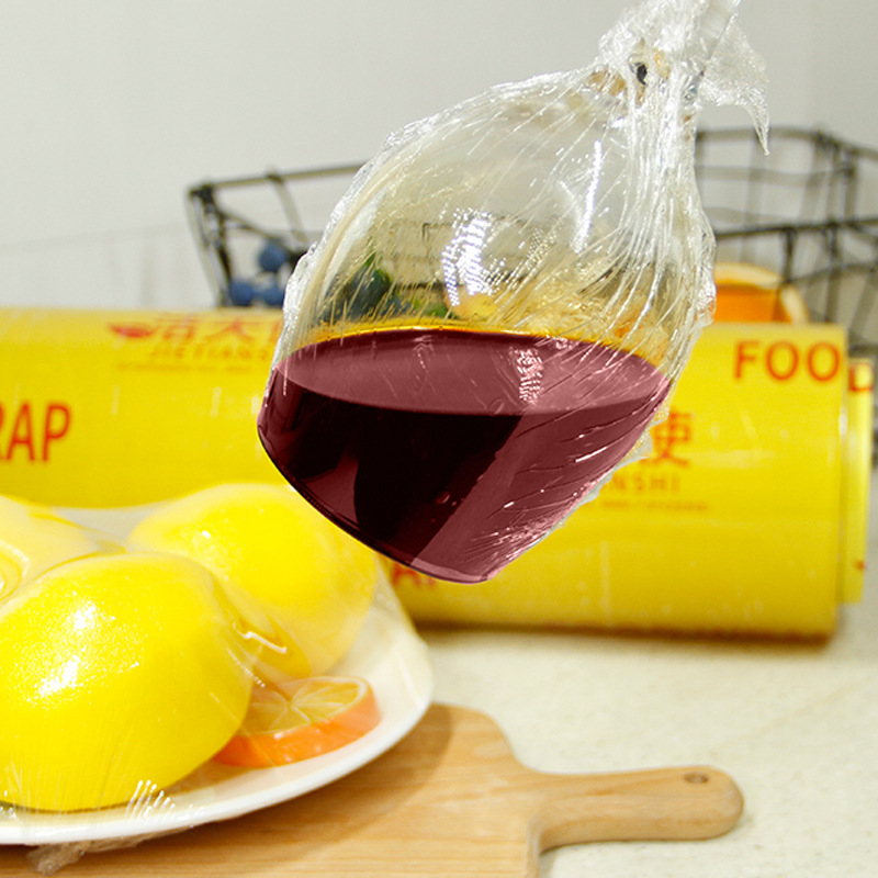 Large Roll FreshKeeping Tight Film Skinny Leg Supermarket Fruit and Vegetable Refrigerated Kitchen Food Plastic Wrap