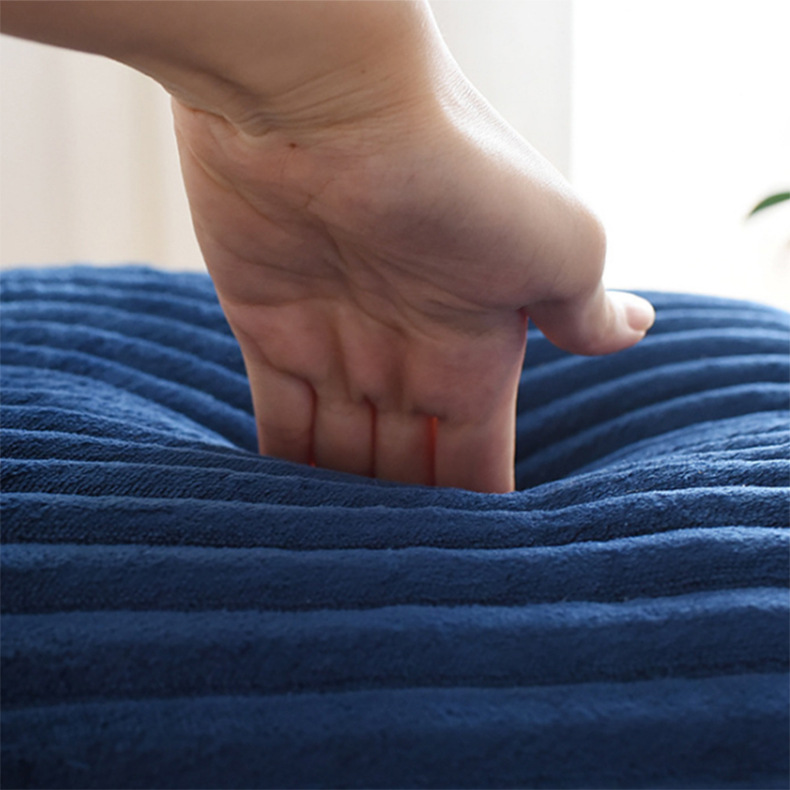 Amazon Hot Nordic Plain Flannel Straight Strip Cushion Home Corduroy Thick Strip Pillow Cover Customization