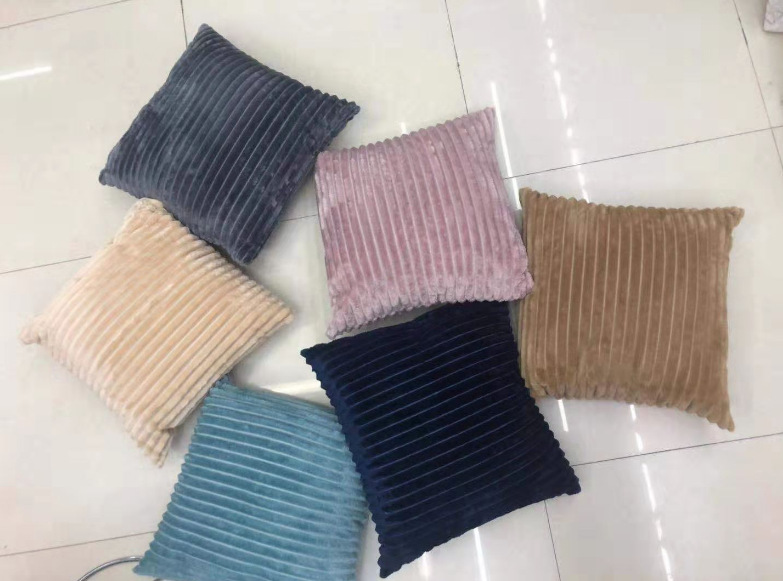 Amazon Hot Nordic Plain Flannel Straight Strip Cushion Home Corduroy Thick Strip Pillow Cover Customization Amazon Hot Nordic Plain Flannel Straight Strip Cushion Home Corduroy Thick Strip Pillow Cover Customization